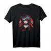Rätselhafter Vampir Junge T-Shirt mit Roten Augen - Japanisches Gothic Design für Fans dunkler, mysteriöser Mode