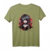 Rätselhafter Vampir Junge T-Shirt mit Roten Augen - Japanisches Gothic Design für Fans dunkler, mysteriöser Mode