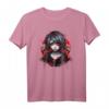 Rätselhafter Vampir Junge T-Shirt mit Roten Augen - Japanisches Gothic Design für Fans dunkler, mysteriöser Mode