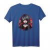 Rätselhafter Vampir Junge T-Shirt mit Roten Augen - Japanisches Gothic Design für Fans dunkler, mysteriöser Mode