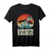 Grandpa Saurus Retro Dinosaurier T-Shirt – Lustiges Vatertagsgeschenk für Papa, Opa & Ehemann, Geburtstagsgeschenk für Männer