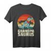 Grandpa Saurus Retro Dinosaurier T-Shirt – Lustiges Vatertagsgeschenk für Papa, Opa & Ehemann, Geburtstagsgeschenk für Männer