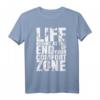 Life Begins At The End Of Your Comfort Zone T-Shirt – Motivierende Fitness- und Persönlichkeitsentwicklungs-Bekleidung für Kraftsport & Muskelaufbau