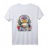 Lustiges Affe mit Kopfhörern hört Musik T-Shirt - Cooles Geschenk für Musiker, Musikfans & Festivalbesucher