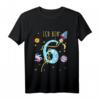 Kindergeburtstag T-Shirt für 6-Jährige - Rakete, Astronaut & Weltraummotiv, Perfekt als Geburtstagsgeschenk & Gastgeschenk
