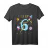 Kindergeburtstag T-Shirt für 6-Jährige - Rakete, Astronaut & Weltraummotiv, Perfekt als Geburtstagsgeschenk & Gastgeschenk