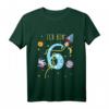 Kindergeburtstag T-Shirt für 6-Jährige - Rakete, Astronaut & Weltraummotiv, Perfekt als Geburtstagsgeschenk & Gastgeschenk