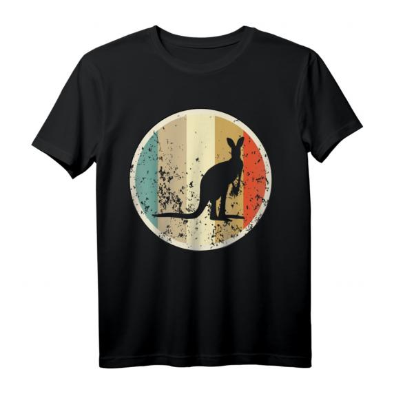 Känguru Australien Beuteltier Tiere Retro Vintage Grunge Zoo T-Shirt – Klassisch geschnitten, doppelt genähter Saum Känguru Australien Beuteltier Tiere Retro Vintage Grunge Zoo T-Shirt – Klassisch geschnitten, doppelt genähter Saum