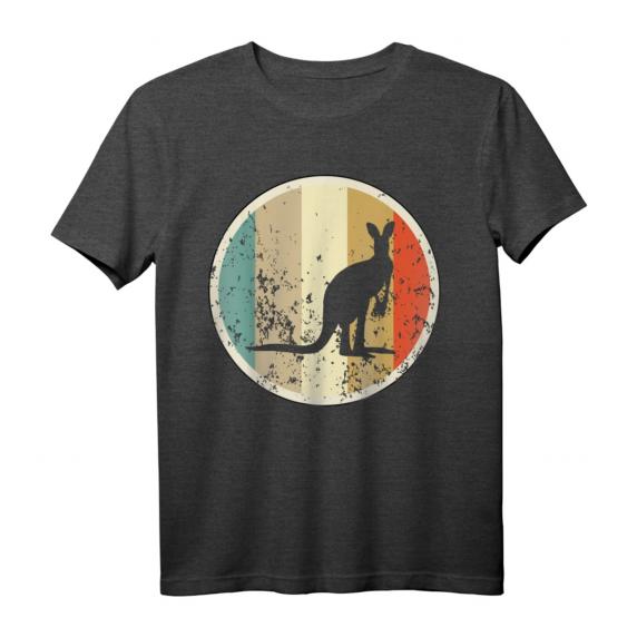 Känguru Australien Beuteltier Tiere Retro Vintage Grunge Zoo T-Shirt – Klassisch geschnitten, doppelt genähter Saum Känguru Australien Beuteltier Tiere Retro Vintage Grunge Zoo T-Shirt – Klassisch geschnitten, doppelt genähter Saum