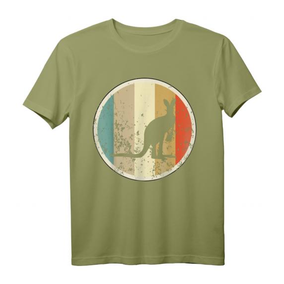 Känguru Australien Beuteltier Tiere Retro Vintage Grunge Zoo T-Shirt – Klassisch geschnitten, doppelt genähter Saum Känguru Australien Beuteltier Tiere Retro Vintage Grunge Zoo T-Shirt – Klassisch geschnitten, doppelt genähter Saum
