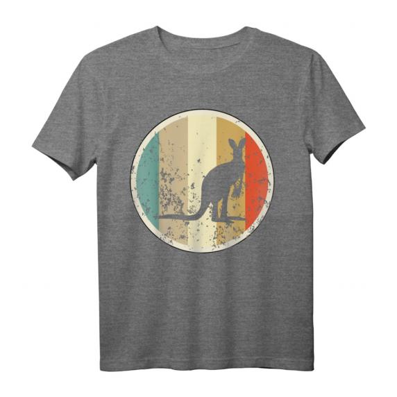 Känguru Australien Beuteltier Tiere Retro Vintage Grunge Zoo T-Shirt – Klassisch geschnitten, doppelt genähter Saum Känguru Australien Beuteltier Tiere Retro Vintage Grunge Zoo T-Shirt – Klassisch geschnitten, doppelt genähter Saum