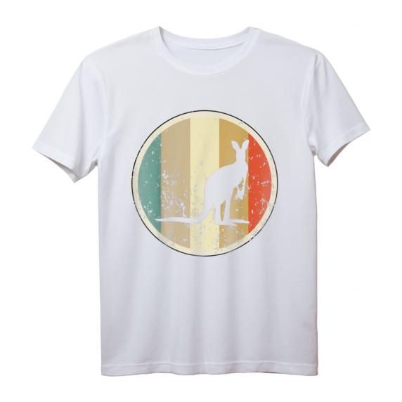 Känguru Australien Beuteltier Tiere Retro Vintage Grunge Zoo T-Shirt – Klassisch geschnitten, doppelt genähter Saum Känguru Australien Beuteltier Tiere Retro Vintage Grunge Zoo T-Shirt – Klassisch geschnitten, doppelt genähter Saum