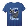 I Love Sim Racing T-Shirt – Autorennen, Rennsimulation, E-Sport & Gaming Geschenk für Rennfahrer und Sim-Racer