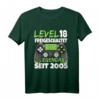 Level 18 Geburtstag Junge - Lustiges Gaming T-Shirt mit Spruch 'Level 18 Freigeschaltet' für 18-Jährige Gamer, Mädchen & Jungen