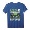 Level 18 Geburtstag Junge - Lustiges Gaming T-Shirt mit Spruch 'Level 18 Freigeschaltet' für 18-Jährige Gamer, Mädchen & Jungen