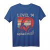 14. Geburtstag Jungen Video Gamer Level 14 Unlocked T-Shirt – Perfektes Geschenk für Teenager Gamer bei LAN-Partys & Geburtstagsfeiern