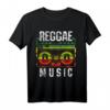 Reggae Music Shirt - Peace One Love Rastafari T-Shirt mit jamaikanischer Flagge, perfekt als Geschenk für Reggae- und Rastafari-Fans