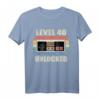 Level 40 Unlocked Shirt Video Gamer - Lustiges Geburtstagsgeschenk zum 40. für Videospiel-Fans & Gamer