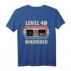 Level 40 Unlocked Shirt Video Gamer - Lustiges Geburtstagsgeschenk zum 40. für Videospiel-Fans & Gamer