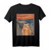 Orange Cat Scream Lustiges Kunstmalerei T-Shirt – Katzendesign für Katzenliebhaber, Damen, Herren & Kinder als Geschenk