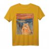 Orange Cat Scream Lustiges Kunstmalerei T-Shirt – Katzendesign für Katzenliebhaber, Damen, Herren & Kinder als Geschenk