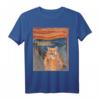 Orange Cat Scream Lustiges Kunstmalerei T-Shirt – Katzendesign für Katzenliebhaber, Damen, Herren & Kinder als Geschenk