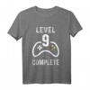 Kinder Geburtstag T-Shirt für Jungen, Gamer Level 9 - Cooles Geschenk für 9-Jährige