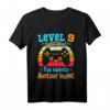 Kinder Gamer Geburtstag T-Shirt für 9-Jährige - Level 9, Controller Motiv, Perfekt für Geburtstag, LAN-Party & Gaming-Fans