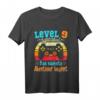 Kinder Gamer Geburtstag T-Shirt für 9-Jährige - Level 9, Controller Motiv, Perfekt für Geburtstag, LAN-Party & Gaming-Fans