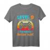 Kinder Gamer Geburtstag T-Shirt für 9-Jährige - Level 9, Controller Motiv, Perfekt für Geburtstag, LAN-Party & Gaming-Fans