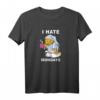 HapDuck T-Shirt Ich Hasse Montags Kaffee - Lustiges Geschenk für Männer, Kaffee-Liebhaber und montagsmüde Personen