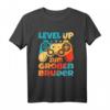 Level Up zum Großen Bruder - Lustiges Gamer T-Shirt zur Geburt mit Vintage Gaming Controller Motiv für Jungen und Party