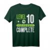 Level 10 Gamer T-Shirt zum Geburtstag - Lustiges Retro Zocker Outfit für Jungen, Mädchen, Kinder und Erwachsene