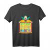 HapDuck Krusty the Clown Krusty Burger T-Shirt – Offizielles Simpsons Merchandise für Erwachsene und Kids, lustiges Geburtstagsgeschenk