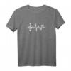 Herzschlag Musik Heartbeat Noten Notenschlüssel Puls T-Shirt – Coole Geschenkidee für Musiker, Musikfans & Festivalliebhaber