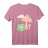 Kawaii Frog Strawberry Milk Pink Mushroom Anime Cottagecore T-Shirt – Niedliches Japanisches Design für Fans von Boba, Ramen & Cosplay