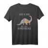 Girls Loves Dinosaurs Dinosaurier Mädchen Teenager T-Shirt - Klassisch geschnitten, doppelt genähter Saum, perfekt für Dinosaurier-Fans