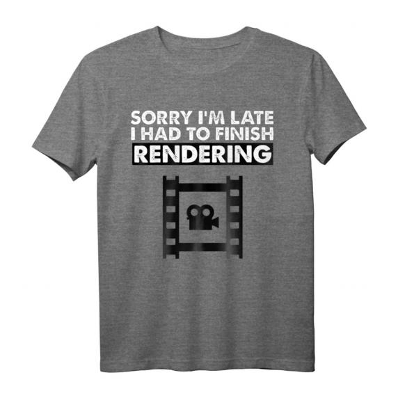 Sorry I'm Late Funny Film Making Video Editor Producer T-Shirt – Perfektes Geschenk für Video-Editoren, Filmemacher & Videoproduzenten zu Weihnachten, Geburtstag & mehr