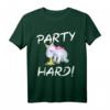 Damen Party Hard Feiern Malle Ibiza JGA Techno Rave Einhorn T-Shirt – Lustiges Party Outfit für Frauen & Freundinnen, Ideal für JGA, Geburtstags- & Weihnachtsgeschenke