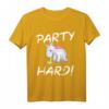 Damen Party Hard Feiern Malle Ibiza JGA Techno Rave Einhorn T-Shirt – Lustiges Party Outfit für Frauen & Freundinnen, Ideal für JGA, Geburtstags- & Weihnachtsgeschenke