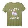 Damen Party Hard Feiern Malle Ibiza JGA Techno Rave Einhorn T-Shirt – Lustiges Party Outfit für Frauen & Freundinnen, Ideal für JGA, Geburtstags- & Weihnachtsgeschenke