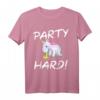 Damen Party Hard Feiern Malle Ibiza JGA Techno Rave Einhorn T-Shirt – Lustiges Party Outfit für Frauen & Freundinnen, Ideal für JGA, Geburtstags- & Weihnachtsgeschenke