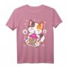 Katze Boba Tee Bubble Tea Anime Kawaii Neko T-Shirt – Perfektes Geschenk für Anime- und Manga-Fans, Mädchen und Kinder