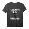Lustiges Mathe T-Shirt mit Katze und Formeln – Perfekt für Mathelehrer, Katzenliebhaber und Humorvolle