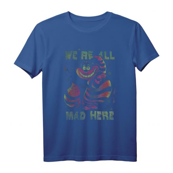 HapDuck Alice im Wunderland T-Shirt mit Cheshire Cat Neon Design - All Mad Here Lizenziertes Disney Fan-Shirt HapDuck Alice im Wunderland T-Shirt mit Cheshire Cat Neon Design - All Mad Here Lizenziertes Disney Fan-Shirt