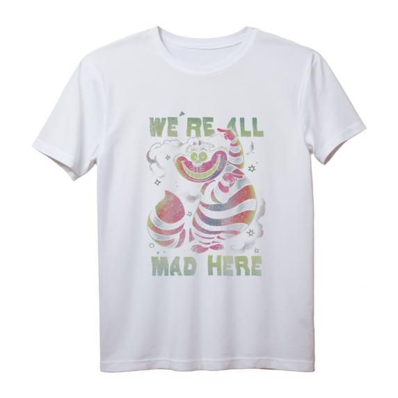 HapDuck Alice im Wunderland T-Shirt mit Cheshire Cat Neon Design - All Mad Here Lizenziertes Disney Fan-Shirt HapDuck Alice im Wunderland T-Shirt mit Cheshire Cat Neon Design - All Mad Here Lizenziertes Disney Fan-Shirt