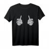 Halloween Mittelfinger Skelett Hand Schädel T-Shirt – Lustiges Halloween-Kostüm und Geschenk für Männer und Frauen