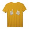 Halloween Mittelfinger Skelett Hand Schädel T-Shirt – Lustiges Halloween-Kostüm und Geschenk für Männer und Frauen