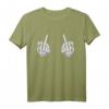 Halloween Mittelfinger Skelett Hand Schädel T-Shirt – Lustiges Halloween-Kostüm und Geschenk für Männer und Frauen