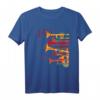 Jazz Musik Player T-Shirt mit Trompete - Retro Vintage 70er Style für Musiker & Musikfans
